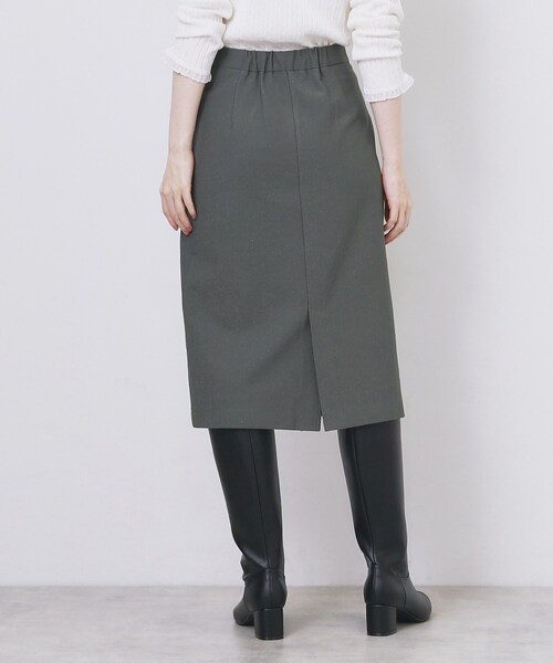 index（インデックス）の「ストレッチタイトスカート【洗濯機OK/防シワ/抗ピル】《S～3L》（スカート・レディース・サックスブルー/ナチュラル/チャコールグレー・36/44/42/40/38）」の4枚目の写真