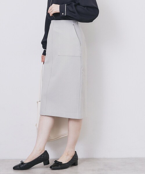 index（インデックス）の「ストレッチタイトスカート【洗濯機OK/防シワ/抗ピル】《S～3L》（スカート・レディース・サックスブルー/ナチュラル/チャコールグレー・36/44/42/40/38）」の12枚目の写真