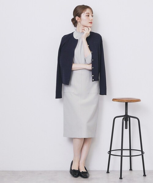 index（インデックス）の「ストレッチタイトスカート【洗濯機OK/防シワ/抗ピル】《S～3L》（スカート・レディース・サックスブルー/ナチュラル/チャコールグレー・36/44/42/40/38）」の13枚目の写真