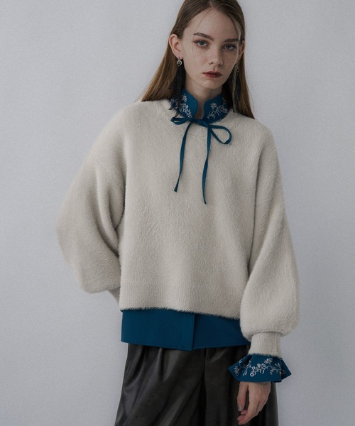 HARE（ハレ）の「シャギーニットプルオーバー(HARE)（ニット/セーター・レディース・パープル/オレンジ/ライトグレー/ライトブルー/ピンク/ブルー・FREE）」の3枚目の写真