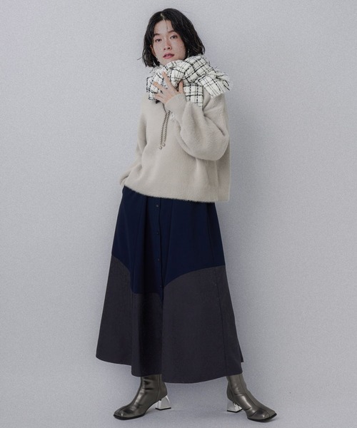 HARE（ハレ）の「シャギーニットプルオーバー(HARE)（ニット/セーター・レディース・パープル/オレンジ/ライトグレー/ライトブルー/ピンク/ブルー・FREE）」の7枚目の写真