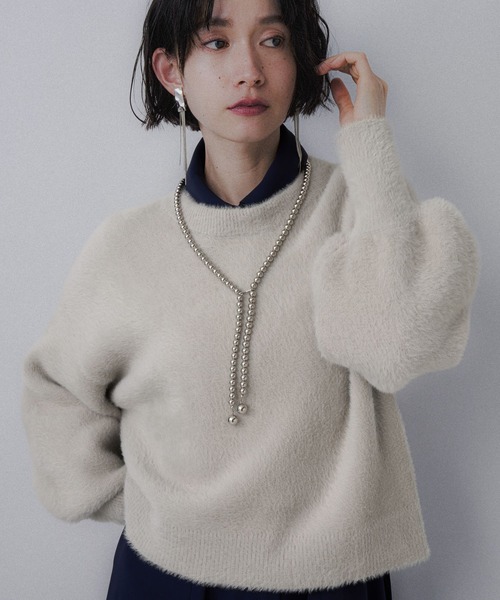 HARE（ハレ）の「シャギーニットプルオーバー(HARE)（ニット/セーター・レディース・パープル/オレンジ/ライトグレー/ライトブルー/ピンク/ブルー・FREE）」の13枚目の写真