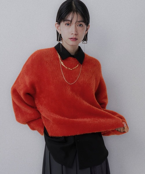 HARE（ハレ）の「シャギーニットプルオーバー(HARE)（ニット/セーター・レディース・パープル/オレンジ/ライトグレー/ライトブルー/ピンク/ブルー・FREE）」の14枚目の写真