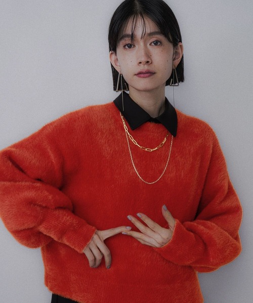 HARE（ハレ）の「シャギーニットプルオーバー(HARE)（ニット/セーター・レディース・パープル/オレンジ/ライトグレー/ライトブルー/ピンク/ブルー・FREE）」の15枚目の写真