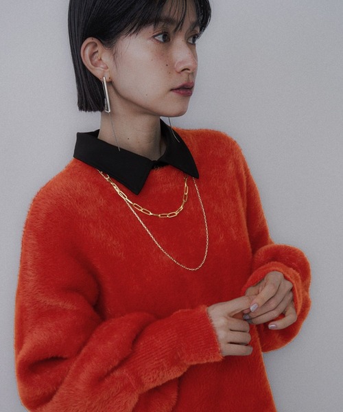 HARE（ハレ）の「シャギーニットプルオーバー(HARE)（ニット/セーター・レディース・パープル/オレンジ/ライトグレー/ライトブルー/ピンク/ブルー・FREE）」の16枚目の写真