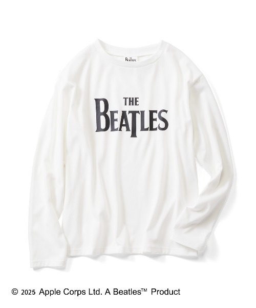IEDIT(イディット)の「IEDIT THE BEATLES ロングスリーブプリントTシャツ(Tシャツ/カットソー・レディース・ホワイト/ダークグレー・M/L/LL/3L/S)」の1枚目の写真
