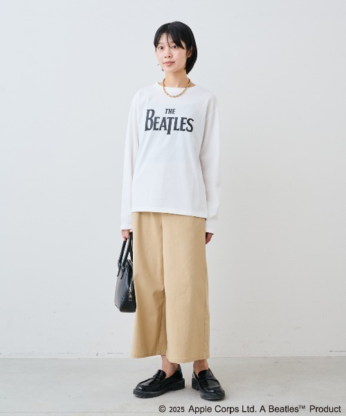 IEDIT(イディット)の「IEDIT THE BEATLES ロングスリーブプリントTシャツ(Tシャツ/カットソー・レディース・ホワイト/ダークグレー・M/L/LL/3L/S)」の3枚目の写真