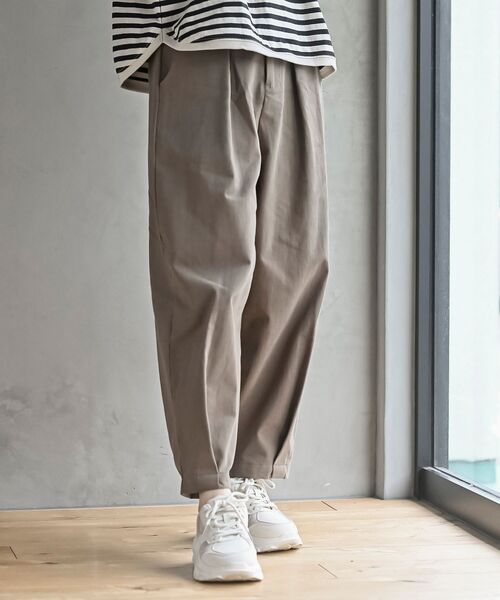 rps（アールピーエス）の「ツイルコクーンパンツ（その他パンツ・レディース・ブラック/カーキ/ダークブラウン/ダークベージュ・フリー）」の3枚目の写真