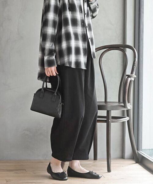 rps（アールピーエス）の「ツイルコクーンパンツ（その他パンツ・レディース・ブラック/カーキ/ダークブラウン/ダークベージュ・フリー）」の8枚目の写真