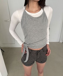 4INT.（フォイント）の「【レイヤードに最適！】リブ ラップ ホルダーネック キャミソール（キャミソール）」