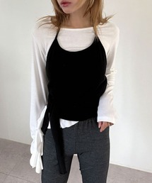 4INT.（フォイント）の「【レイヤードに最適！】リブ ラップ ホルダーネック キャミソール（キャミソール）」