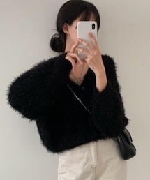 シャギーVネックニットプルオーバー