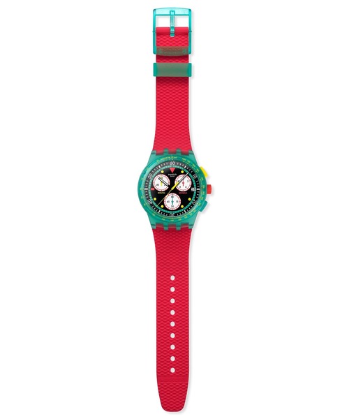 SWATCH（スウォッチ）の「SWATCH NEON EMERALD CHRONO（アナログ腕時計・レディース・グリーン・FREE）」の3枚目の写真