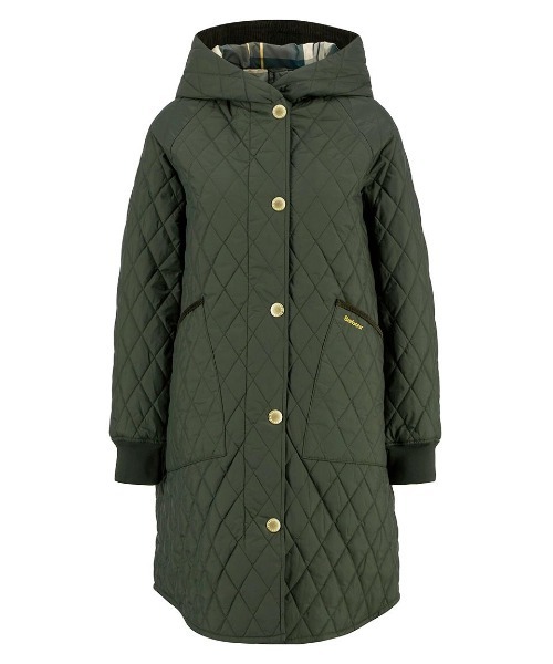 Barbour(バブアー)の「Hilary キルティング ミドルレングス ジャケット(レディース)(ブルゾン・レディース・オリーブ/ブラック/レッド・8/10)」の14枚目の写真