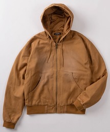【82】ウォッシュ加工 ヴィンテージ ダック フードブルゾン/アクティブジャケット