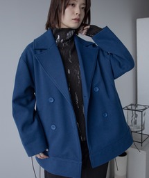 VACANCY（ヴァカンシー）の「レースアップウールライクミディアムコート（ピーコート）」