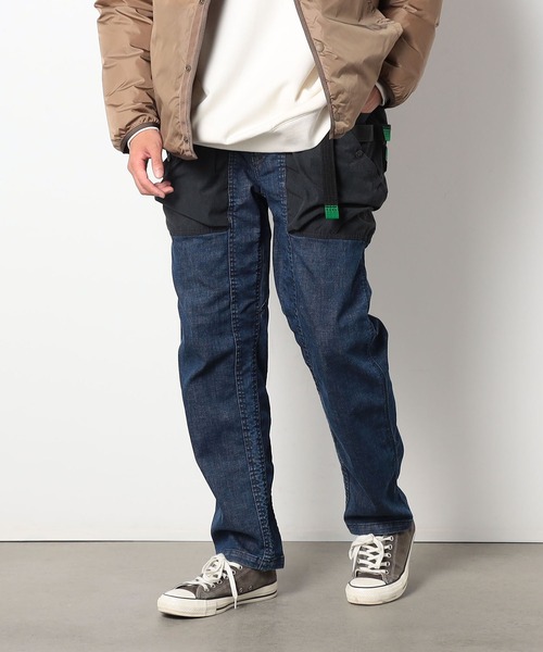 Grand PARK（グランドパーク）の「NANGA×H.A.K.U/ナンガ×ハク別注　NARROW TAPEREDパンツ（デニムパンツ・メンズ・ダークインディゴブルー/ブラック・MEDIUM/LARGE）」の2枚目の写真