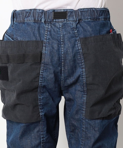 Grand PARK（グランドパーク）の「NANGA×H.A.K.U/ナンガ×ハク別注　NARROW TAPEREDパンツ（デニムパンツ・メンズ・ダークインディゴブルー/ブラック・MEDIUM/LARGE）」の6枚目の写真