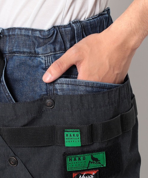 Grand PARK（グランドパーク）の「NANGA×H.A.K.U/ナンガ×ハク別注　NARROW TAPEREDパンツ（デニムパンツ・メンズ・ダークインディゴブルー/ブラック・MEDIUM/LARGE）」の8枚目の写真