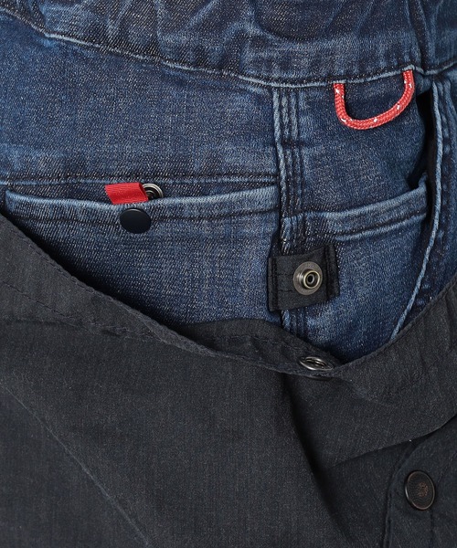 Grand PARK（グランドパーク）の「NANGA×H.A.K.U/ナンガ×ハク別注　NARROW TAPEREDパンツ（デニムパンツ・メンズ・ダークインディゴブルー/ブラック・MEDIUM/LARGE）」の13枚目の写真