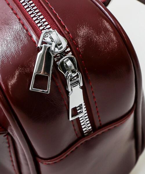 WEGO（ウィゴー）の「WEGO/【25年秋冬新作】ベルト2ポケットデザインボストンバッグ（ハンドバッグ・レディース・ブラック/ブラウン/レッド・FREE）」の20枚目の写真