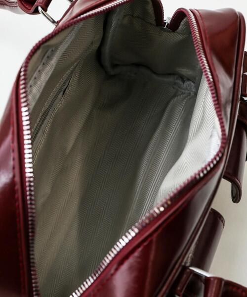 WEGO（ウィゴー）の「WEGO/【25年秋冬新作】ベルト2ポケットデザインボストンバッグ（ハンドバッグ・レディース・ブラック/ブラウン/レッド・FREE）」の22枚目の写真