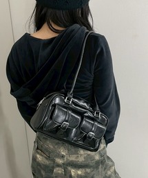 WEGO | WEGO/【25年秋冬新作】ベルト2ポケットデザインボストンバッグ(ハンドバッグ)