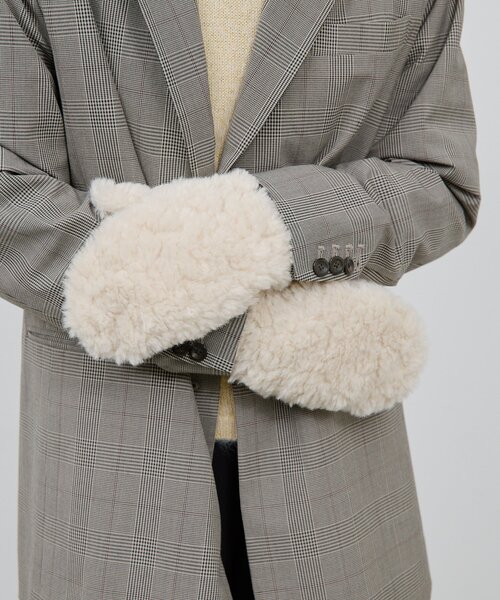 GALLARDAGALANTE(ガリャルダガランテ)の「ボアミトン(その他小物・レディース・ブラウン/オフホワイト・FREE)」の6枚目の写真