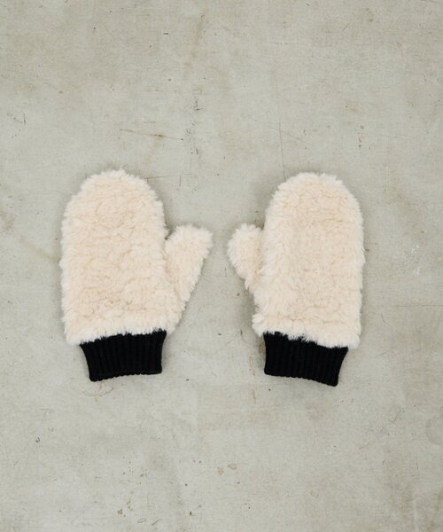 GALLARDAGALANTE(ガリャルダガランテ)の「ボアミトン(その他小物・レディース・ブラウン/オフホワイト・FREE)」の8枚目の写真