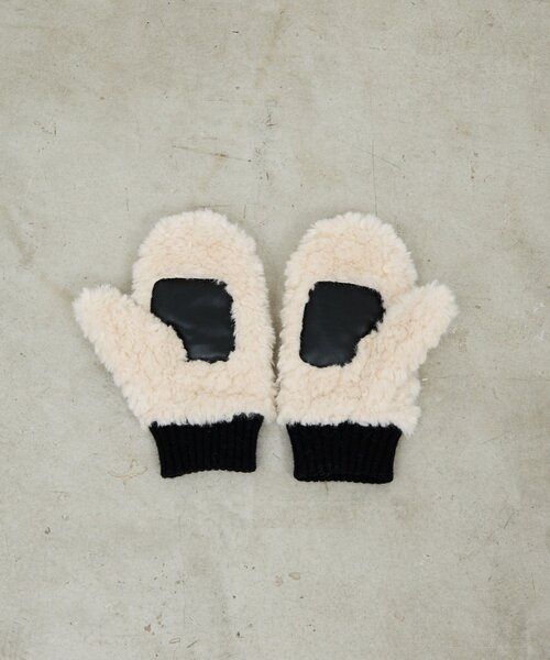 GALLARDAGALANTE(ガリャルダガランテ)の「ボアミトン(その他小物・レディース・ブラウン/オフホワイト・FREE)」の9枚目の写真