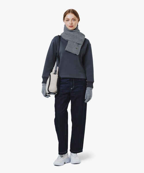 セール】アラン柄ブレンドウールニットマフラー（マフラー）｜LACOSTE