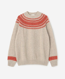 Morris & Sons フェアアイル柄ニットセーター モリスアンドサンズ ニット フェアアイル ノルディック柄
