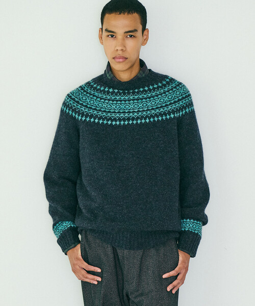 MORRIS & SONS | ジーロンラム ノルディックセーター MEN（ニット