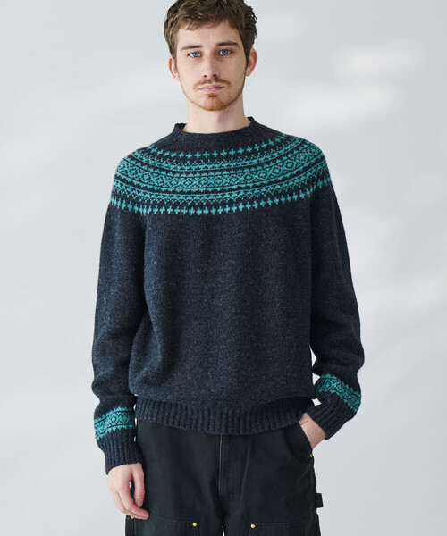 MORRIS & SONS | ジーロンラム ノルディックセーター MEN（ニット
