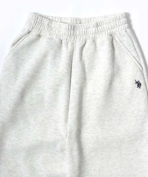 U.S. POLO ASSN.（ユーエスポロアッスン）の「U.S.POLO ASSN. ワンポイントロゴ刺繍 裏起毛 ワイドシルエットスウェットパンツ レディース（スウェットパンツ・レディース・グレー系その他/ブラック・M/L）」の16枚目の写真