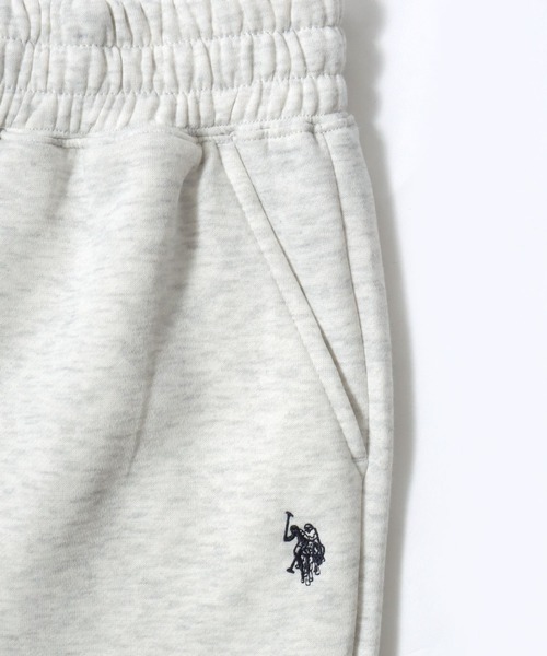 U.S. POLO ASSN.（ユーエスポロアッスン）の「U.S.POLO ASSN. ワンポイントロゴ刺繍 裏起毛 ワイドシルエットスウェットパンツ レディース（スウェットパンツ・レディース・グレー系その他/ブラック・M/L）」の19枚目の写真