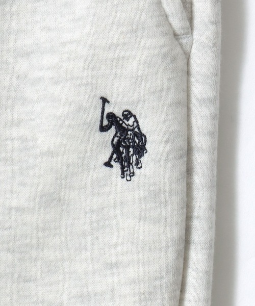U.S. POLO ASSN.（ユーエスポロアッスン）の「U.S.POLO ASSN. ワンポイントロゴ刺繍 裏起毛 ワイドシルエットスウェットパンツ レディース（スウェットパンツ・レディース・グレー系その他/ブラック・M/L）」の15枚目の写真