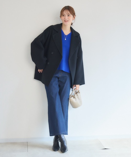 KATHARINE ROSS（キャサリンロス）の「【KATHARINE ROSS】Pecolambリバーミドルコート（その他アウター・レディース・ブルー/ブラック/ピンク・MEDIUM）」の6枚目の写真