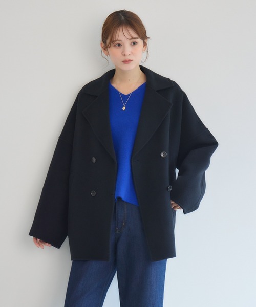 KATHARINE ROSS（キャサリンロス）の「【KATHARINE ROSS】Pecolambリバーミドルコート（その他アウター・レディース・ブルー/ブラック/ピンク・MEDIUM）」の8枚目の写真