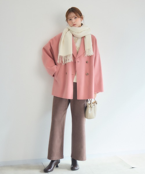KATHARINE ROSS（キャサリンロス）の「【KATHARINE ROSS】Pecolambリバーミドルコート（その他アウター・レディース・ブルー/ブラック/ピンク・MEDIUM）」の10枚目の写真