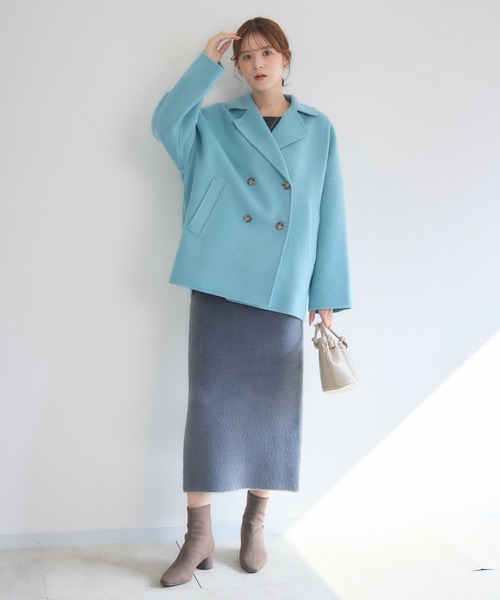 KATHARINE ROSS（キャサリンロス）の「【KATHARINE ROSS】Pecolambリバーミドルコート（その他アウター・レディース・ブルー/ブラック/ピンク・MEDIUM）」の18枚目の写真