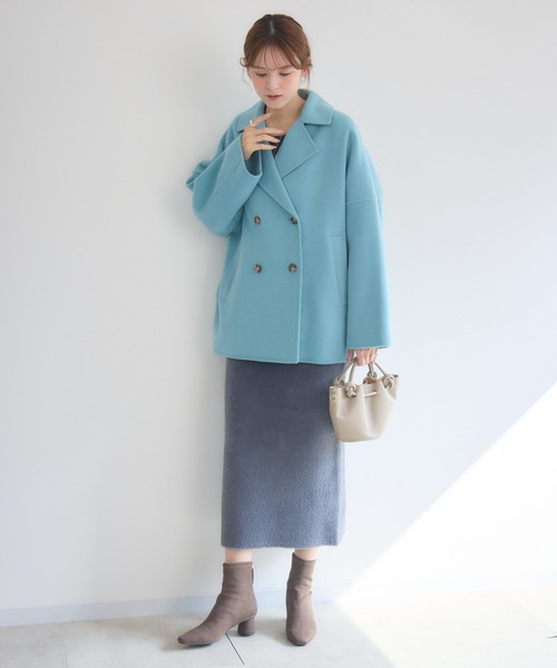 KATHARINE ROSS（キャサリンロス）の「【KATHARINE ROSS】Pecolambリバーミドルコート（その他アウター・レディース・ブルー/ブラック/ピンク・MEDIUM）」の19枚目の写真