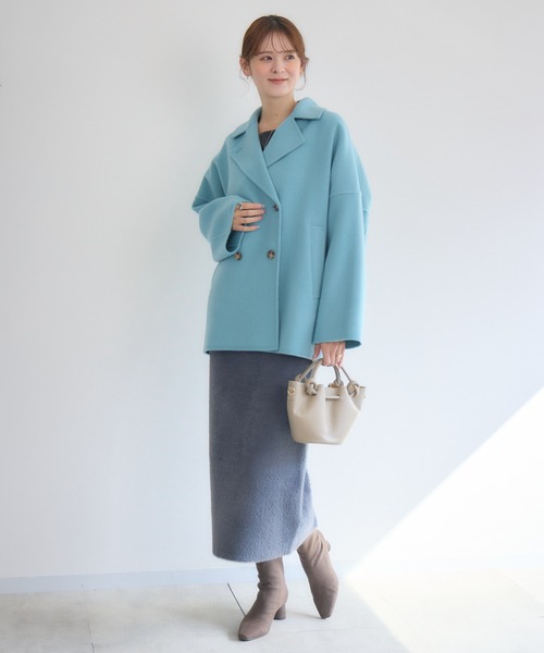 KATHARINE ROSS（キャサリンロス）の「【KATHARINE ROSS】Pecolambリバーミドルコート（その他アウター・レディース・ブルー/ブラック/ピンク・MEDIUM）」の20枚目の写真