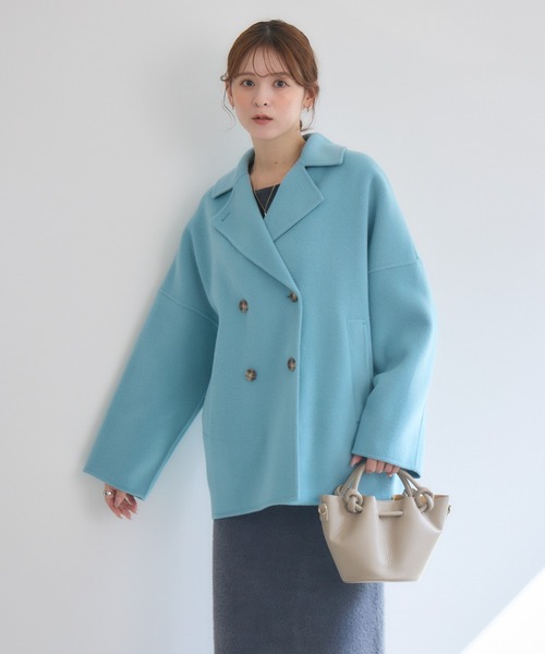 KATHARINE ROSS（キャサリンロス）の「【KATHARINE ROSS】Pecolambリバーミドルコート（その他アウター・レディース・ブルー/ブラック/ピンク・MEDIUM）」の21枚目の写真