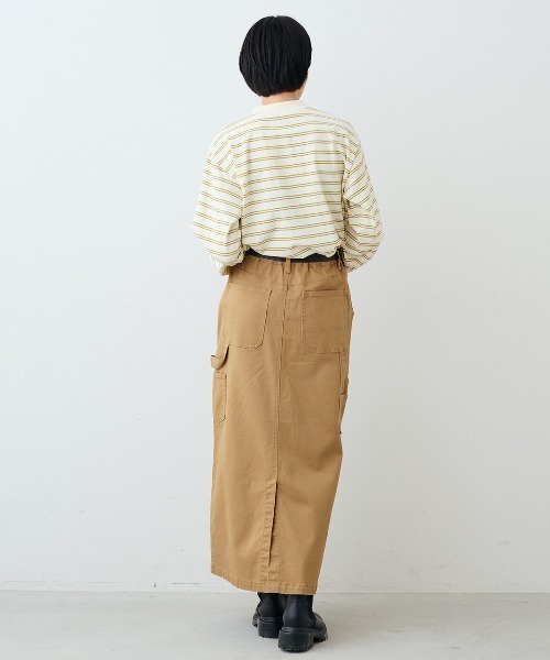 THREE FIFTY STANDARD(スリーフィフティースタンダード)の「THREE FIFTY STANDARDレトロなボーダーTシャツ(Tシャツ/カットソー・レディース・アイボリー/ブラック×ホワイト/ネイビー・LL/L/M/3L)」の7枚目の写真