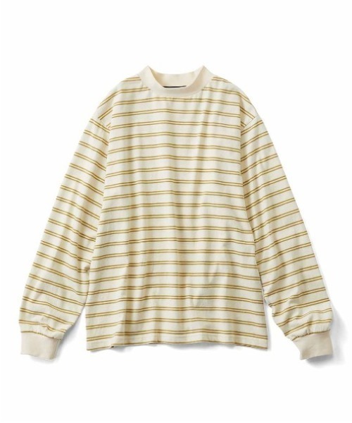THREE FIFTY STANDARD(スリーフィフティースタンダード)の「THREE FIFTY STANDARDレトロなボーダーTシャツ(Tシャツ/カットソー・レディース・アイボリー/ブラック×ホワイト/ネイビー・LL/L/M/3L)」の18枚目の写真