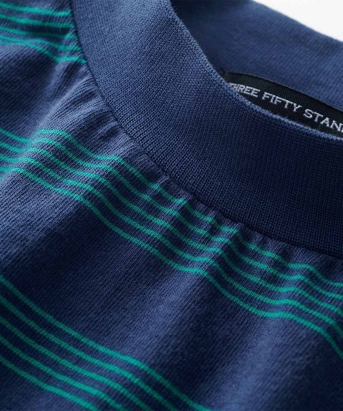 THREE FIFTY STANDARD(スリーフィフティースタンダード)の「THREE FIFTY STANDARDレトロなボーダーTシャツ(Tシャツ/カットソー・レディース・アイボリー/ブラック×ホワイト/ネイビー・LL/L/M/3L)」の21枚目の写真