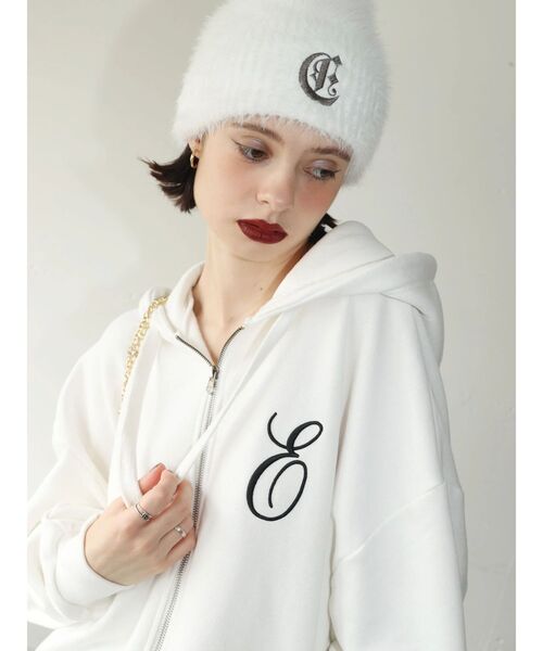 EVRIS（エヴリス）の「ワンポイントシャギーニットキャップ（ニットキャップ/ビーニー・レディース・ブラック/ホワイト・FREE）」の10枚目の写真