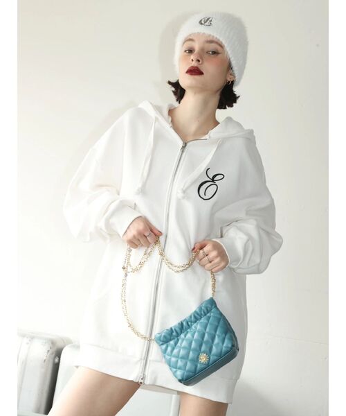 EVRIS（エヴリス）の「ワンポイントシャギーニットキャップ（ニットキャップ/ビーニー・レディース・ブラック/ホワイト・FREE）」の12枚目の写真