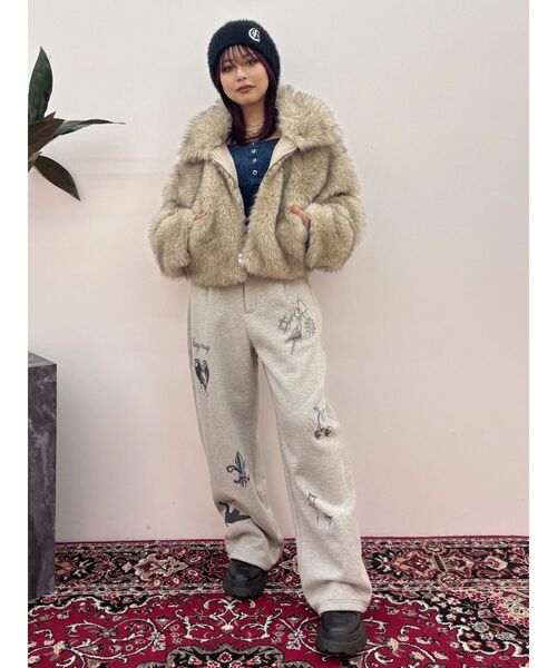 EVRIS（エヴリス）の「ワンポイントシャギーニットキャップ（ニットキャップ/ビーニー・レディース・ブラック/ホワイト・FREE）」の20枚目の写真